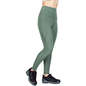The Step Sports Kadın Çağla Yeşili Kışlık Içi Polarlı Cepli Yüksek Bel Toparlayıcı Termal Tayt