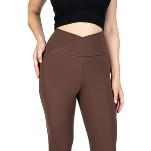 The Step Sports Çapraz Bel Detaylı Kahve Kışlık Içi Polarlı Termal Toparlayıcı Tayt