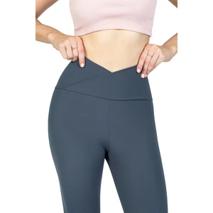 The Step Sports Çapraz Bel Detaylı Gri Kışlık Içi Polarlı Termal Toparlayıcı Tayt