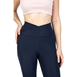 The Step Sports Çapraz Bel Detaylı Lacivert Kışlık Içi Polarlı Termal Toparlayıcı Tayt