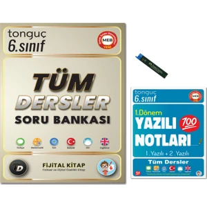 Tonguç Akademi 6. Sınıf Yazılı Notları 1. Dönem 1 ve 2. Yazılı ve 6. Sınıf Tüm Dersler Soru Bankası 2025
