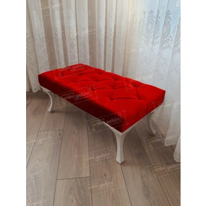 Kapitoneli Ayak Ucu Kapı Önü Antre Bench Puf 100 Cm