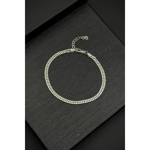 Frnch 925 Ayar Gümüş Italyan Model Gümüş Renk Erkek Bileklik FRJ12345-3345-A