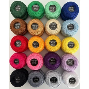 Almiş Perle Etamin-Kanaviçe 20'li Iplik Seti (10 Gr-No:8)