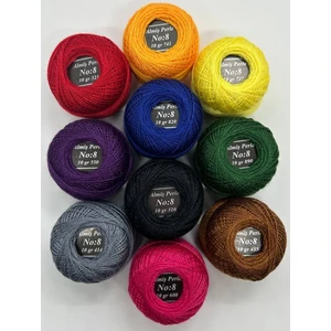 Almiş Perle Etamin-Kanaviçe 10'lu Iplik Seti (10 Gr-No:8)