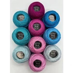 Almiş Perle Etamin-Kanaviçe 10'lu Iplik Seti (10 Gr-No:8)