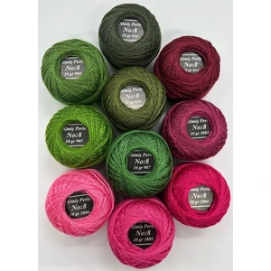 Almiş Perle Etamin-Kanaviçe 10'lu Iplik Seti (10 Gr-No:8)