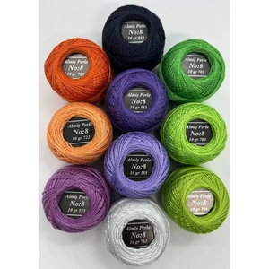 Almiş Perle Etamin-Kanaviçe 10'lu Iplik Seti (10 Gr-No:8)