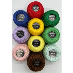 Almiş Perle Etamin-Kanaviçe 10'lu Iplik Seti (10 Gr-No:8)