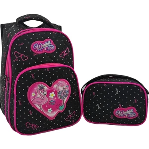 Benekli Flamingo Ilkokul Sırt ve Beslenme Çantası 5052