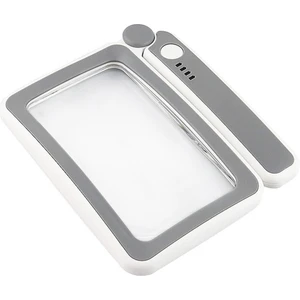 Işıklı Okuma Hediyeli Büyüteç - Kitap Severler Için Şarj Edilebilir LED Sayfa Büyüteci 4x El Tipi Görme Yardımcıları (Yurt Dışından)