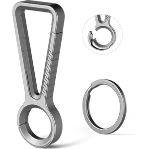 Titanyum Karabina Anahtarlık Klipsi, Çift Uçlu Hızlı Çıkarma Kancası, Titanyum Anahtarlıklı Anahtar Tutucu (Yurt Dışından)