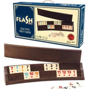 Flash Oval Ağaç Okey Takımı