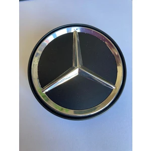 Yyo Mercedes-Benz Jant Göbeği 70MM-75MM SİYAH-NİKELAJ ARMA Yeni Model