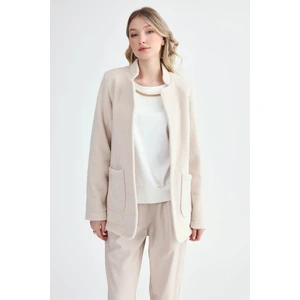 Vatkalı Hakim Yaka Uzun Keçe Ceket