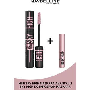 Maybelline New York Lash Sensational Sky High Cosmic Black Maskara + Sky High Mini Maskara