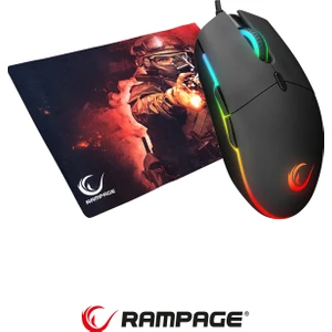 SMX-R63 RGB  Oyuncu Mouse BygameX 25x35cm Mousepad 2li Set
