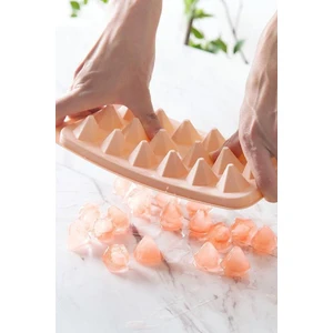 Pamplona Pembe 18 Bölmeli Kapaklı Kristal Buz Kalıbı Dondurma Kalıbı Buz Saklama Kabı Sunumluk