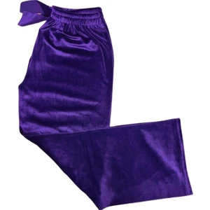 Bie'S Kadın Büyük Beden Yumuşak Kadife Düz Paça Pijama Eşofman Tek Alt