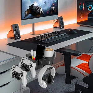 Smilesepet Masa Üstü Düzenleyici Organizer Kalemlik Bardaklık   Pc Kol ve Kulaklık Tutucu Siyah