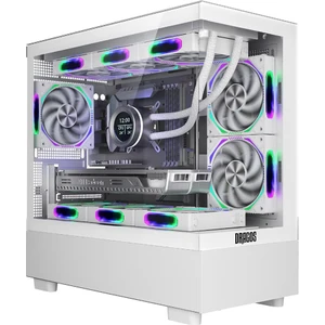 Basalt Pro 6x Argb Fan USB 3.0 600W 80+ Plus Matx Panoramik Temperli Cam Gaming Kasa Beyaz