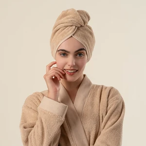 Zsa Zsa Zsu Solıd %100 Pamuk Saç Havlusu Standart Beden Kum Rengi