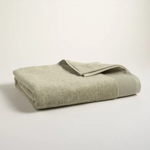 Zsa Zsa Zsu Solıd Bordürlü %100 Pamuk Banyo Havlusu 90x150 Cm Yeşil