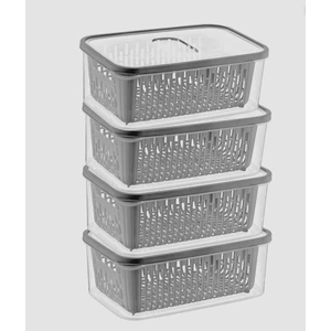 4'lü Süzgeçli Saklama Kabı 3,5 Lt Hacim