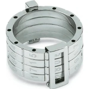 Ricco Jewellery Siyah Tarihli Çelik Alyans - 316L Paslanmaz Çelik