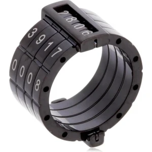 Ricco Jewellery Siyah Tarihli Çelik Alyans - 316L Paslanmaz Çelik