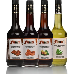 4'lü Avantaj Şurup Paketi Çikolata Karamel Vanilya Fındık Aromalı Kokteyl Şurubu 4X700 ml