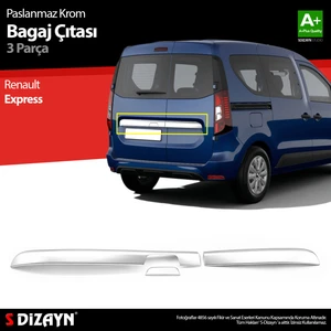 Renault Express Krom Bagaj Çıtası 3 Prç. 2021 Üzeri