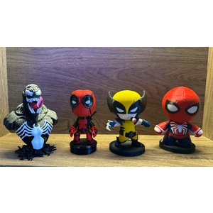 Deadpool - Wolverine - Spiderman - Venom Figür