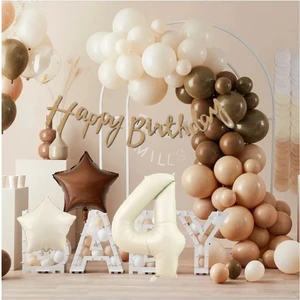 Bkmc Party Krem Kahve Doğum Günü Seti Parti Eğlence Kutlama Seti Doğum Günü Parti Seti Süsü