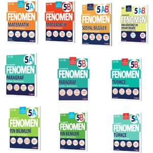 Fenomen Yayınları 5. Sınıf 5A-5B Matematik Soru Bankası - Türkçe Soru Bankası - Paragraf Soru Bankası - Fen Bilimleri Soru Bankası 10'lu Set