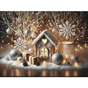 Sihirli Kış Manzaralı Arka Plan Stüdyo Fonu 200X150CM