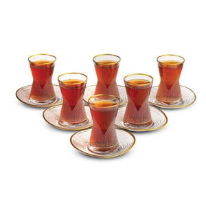 Desenli 6 Kişilik Derin Çay Seti