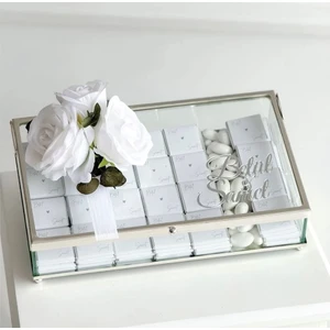 Cam Kutulu Süslemeli 80 Adet Kız Isteme Çikolatası, Söz Nişan Çikolatası Bebek Çikolatası