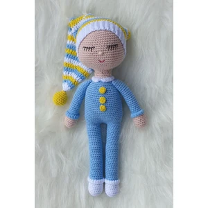 Kelebeğin Rüyası Hobi Evi Amigurumi Organik Uyuyan Bebek