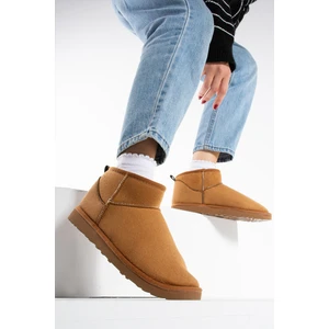 Liana Taba Süet Ince Tabanlı Içi Kürklü Kadın Bot