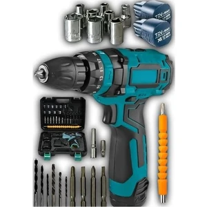 Spech Power Alman Torq 58VOLT 12 Ah Otamatik Korumalı Çelik Şanzuman 2 Akülü Matkap Akülü Vidalama Şarjlı Matkap