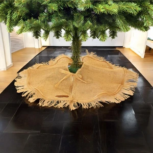 Yılbaşı Ağaç Eteği Jüt Sade 60 CM