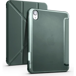iPad Mini 7. Nesil 2024 Uyumlu Kapaklı Kılıf Kalem Bölmeli Tri Fold Standlı Uyku Modlu Akıllı Kapak