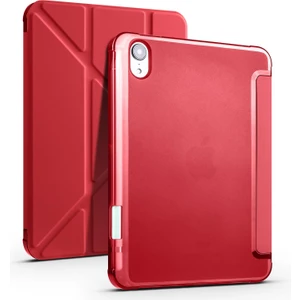 iPad Mini 7. Nesil 2024 Uyumlu Kapaklı Kılıf Kalem Bölmeli Tri Fold Standlı Uyku Modlu Akıllı Kapak