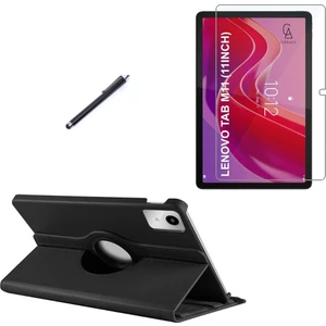 Lenovo Tab M11 TB-330FU Uyumlu Kılıf Dönebilen Standlı Tablet Kılıfı + Ekran Koruyucu + Kalem