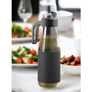 Akıtmayan Otomatik Akıllı Kapaklı Kılıflı Kulplu Cam Yağlık 720ML