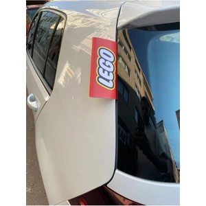 Quart Aksesuar LEGO Oto Bayrağı Araba Flama Araç Etiket