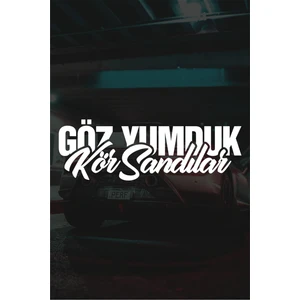 Quart Aksesuar 18 x 6 cm Göz Yumduk Kör Sandılar Oto Sticker Araba Cam Sticker