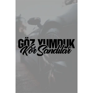 Quart Aksesuar 18 x 6 cm Göz Yumduk Kör Sandılar Oto Sticker Araba Cam Sticker