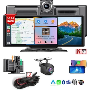 Mpıa CP1010M 128GB Android Auto Apple Car Play 10" 2k (1440P) Araç Içi Kamera + Arka Kamera